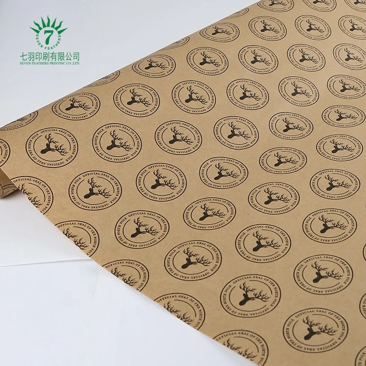 
printed wrapping paper for 2015 valentines day Gift wrapping packaging paper custom printed kraft wrapping rolling paper 
