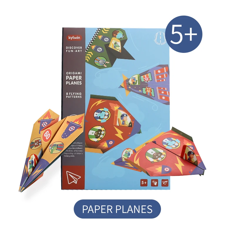 
RTS Educational diy Handmade Discover fun art Toys DIY Paper Plane Kids Assembly Origami Toys 