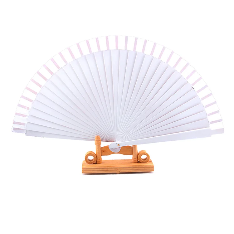 2019 White Personalised Fans Wooden Hand for Spanish Festival Party Performance