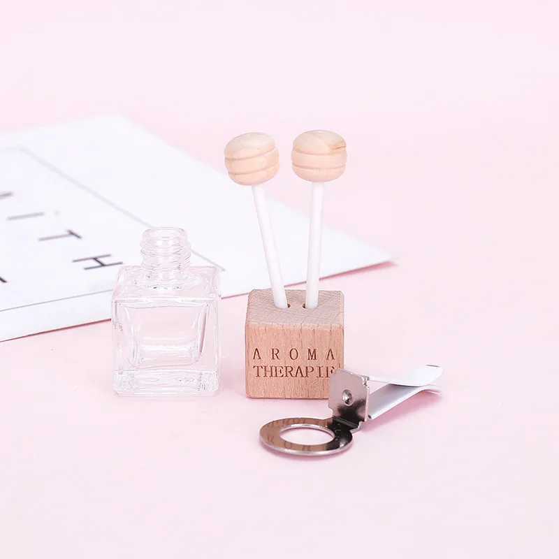 8ml Car Air Freshener Outlet Clip Glass Car Perfume Diffuser Bottle for Essential Oil Crystal Car-styling Auto Ornament Perfume