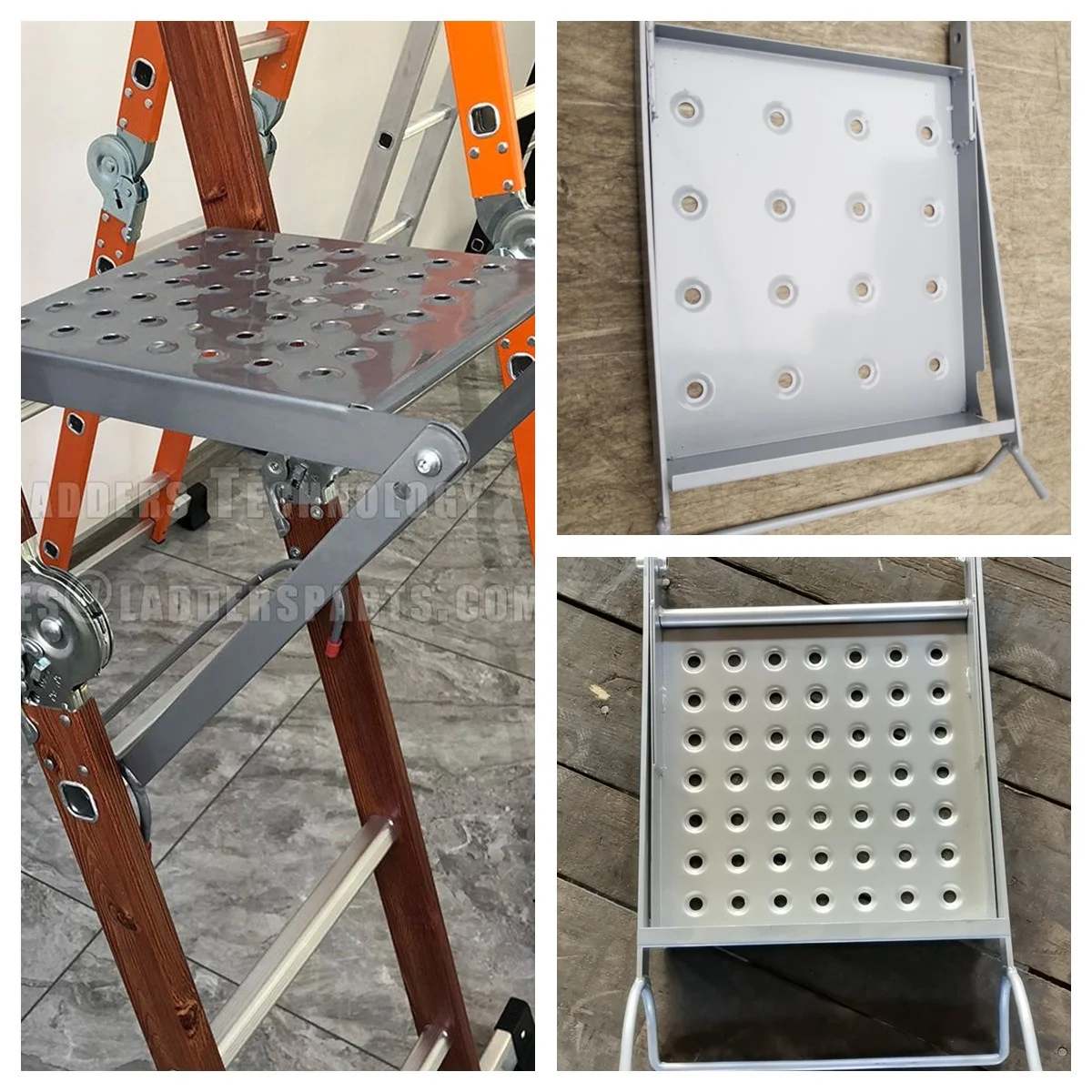 China Manufacturer Portable Attic Multipurpose Extension Ladder Shelf For Sale