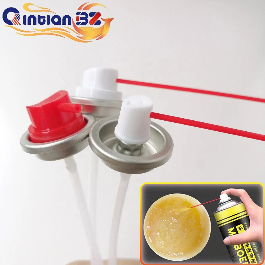 Sell bicycle motorcycle chain lubricant aerosol valves. Match the corresponding actuator.