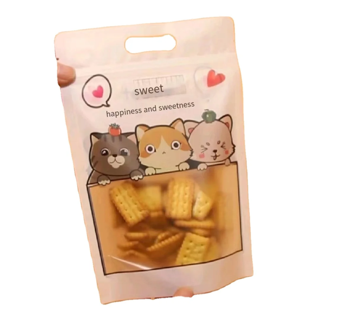 Zip-lock bag transparent cookie moon cake Nougat cartoon snow crisp bag cookies candy bag