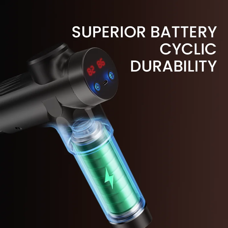 Percussion 99 Speed Muscle Massage Gun Dropshipping Pistol Tool Handheld Massager Touch Screen Fascial Massage Gun