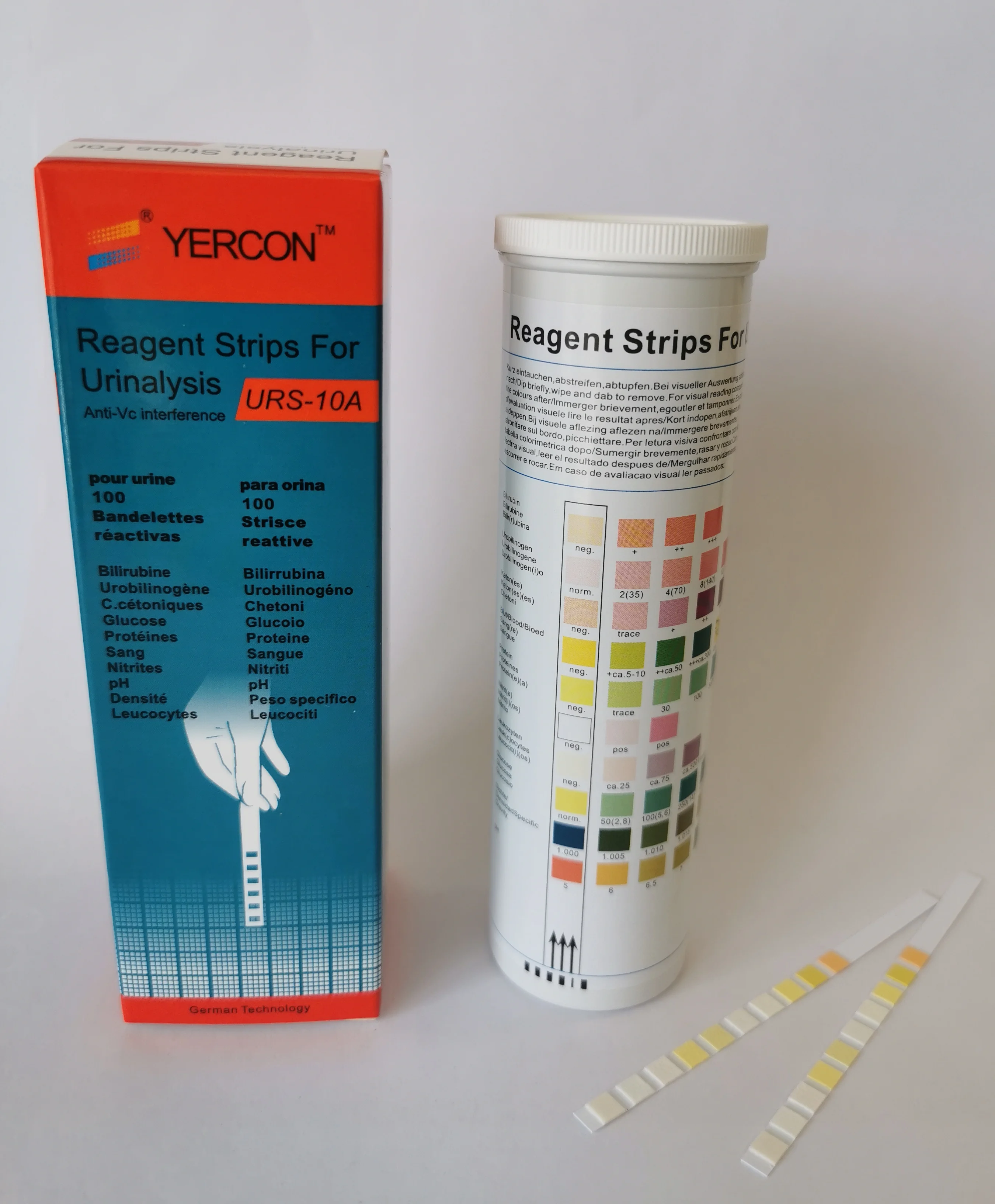 urine test strip URS-10A, 100pieces/barrel