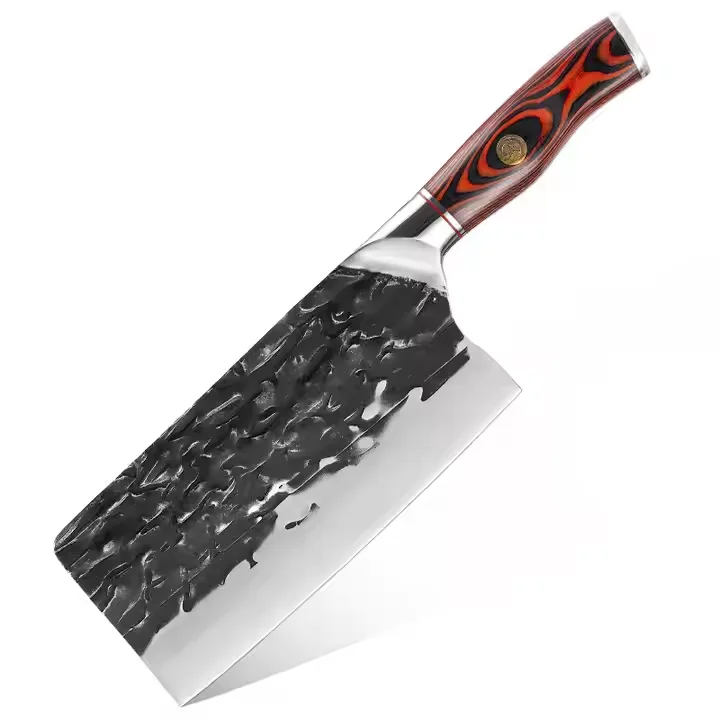 Handmade Full Tang Forged High-carbon Steel Wenge wood handle Kitchen Knives China Chef Cleaver Butcher knife