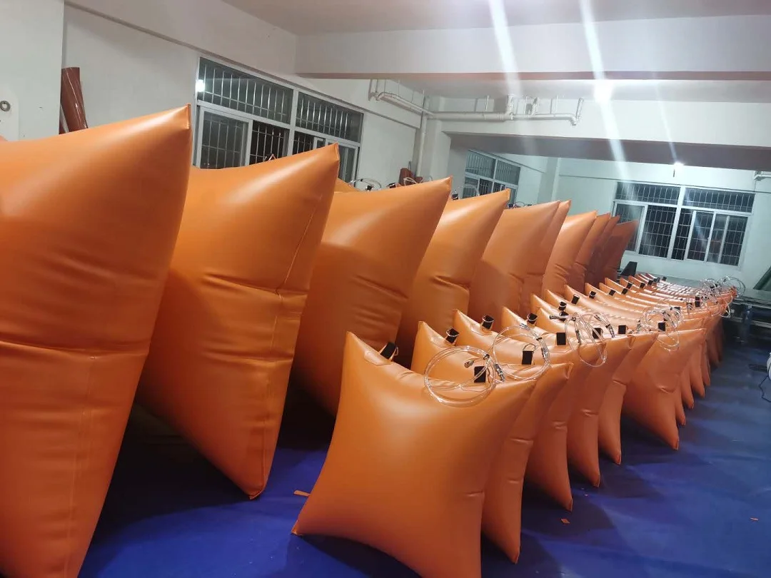 High Inflated Pressure Water Filled Steel Air Pushing Bag for Pushing Down Marble Block