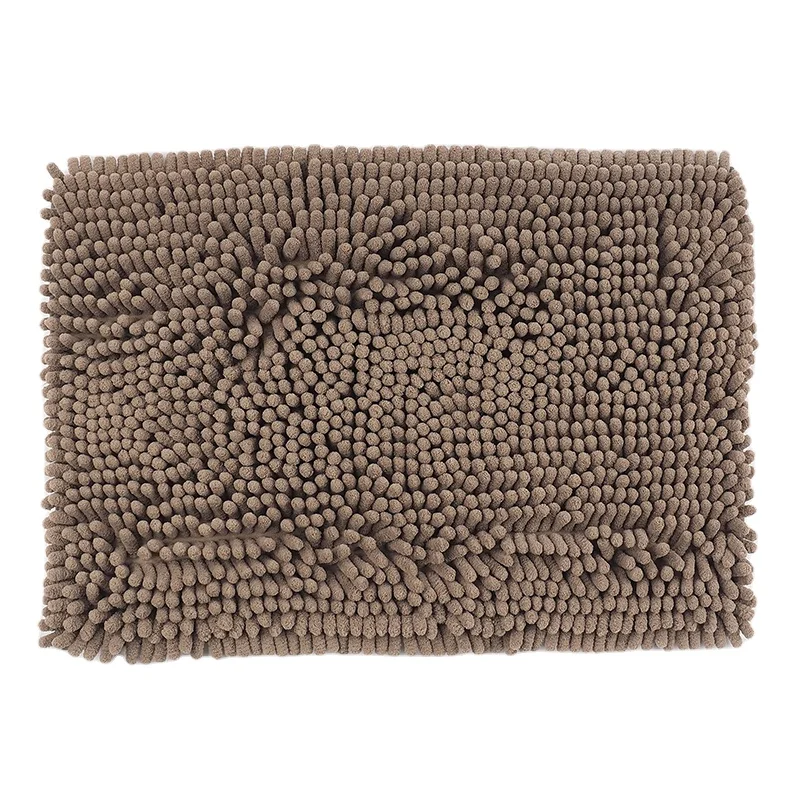 Wholesale China custom chenille bath mat stock assorted colors 50*80cm