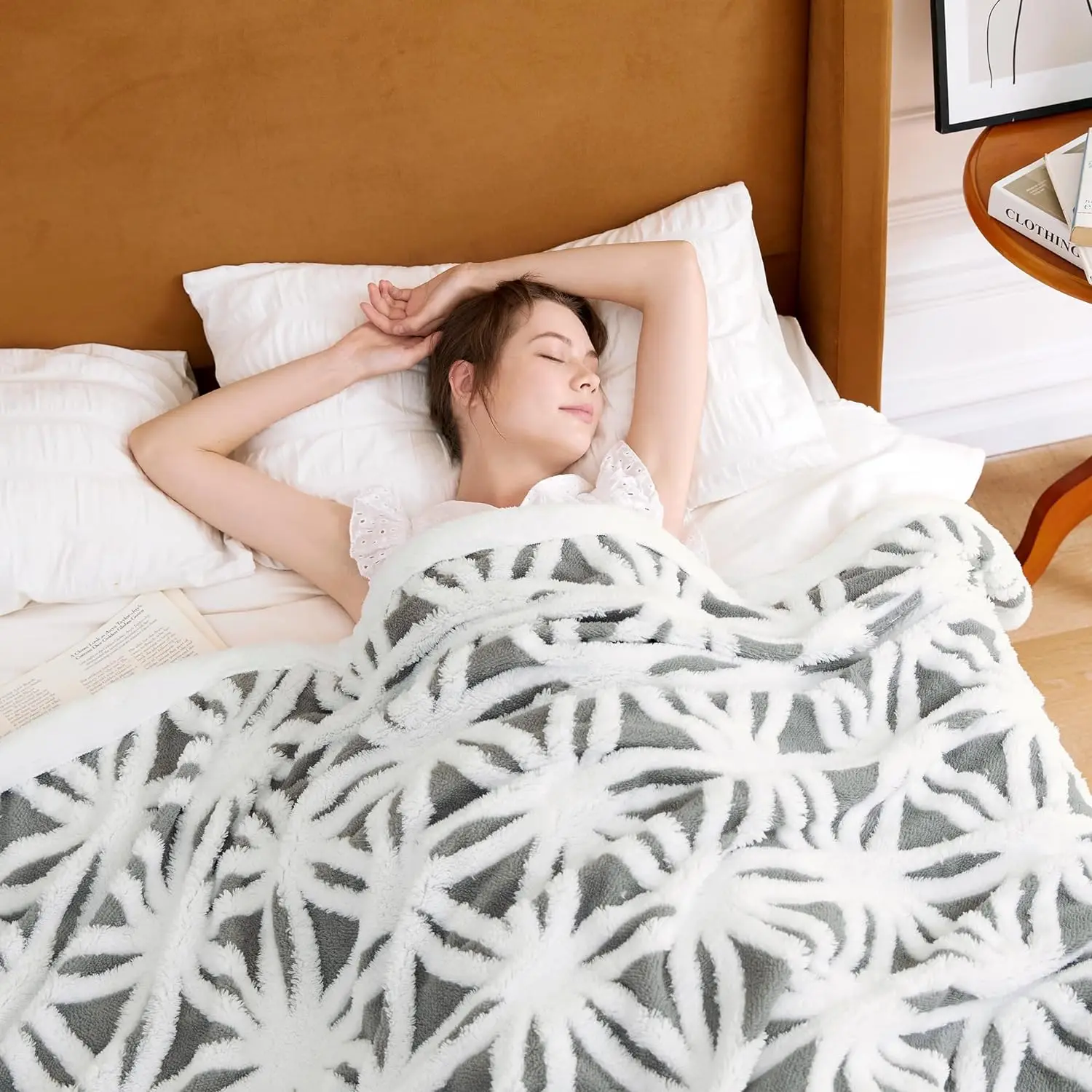 New  Soft Fuzzy Sherpa Fleece Bed Blanket King Size Thick Warm Velvet Blanket for Winter Decorative Cozy Flannel Blanket