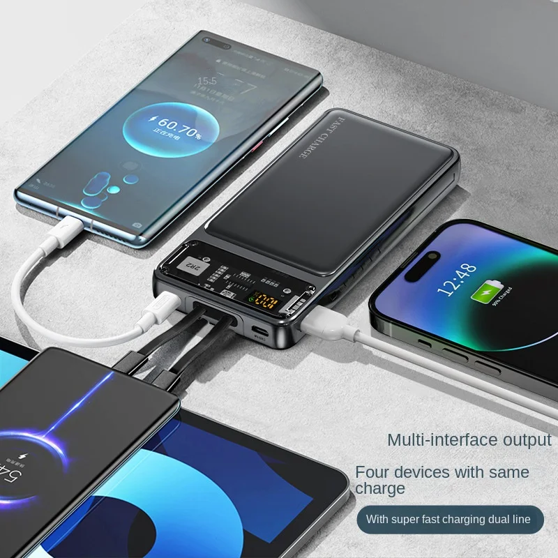 22 5 Вт супер быстрая зарядка 10000 мАч power bank прозрачный mecha 20000 мобильный источник питания