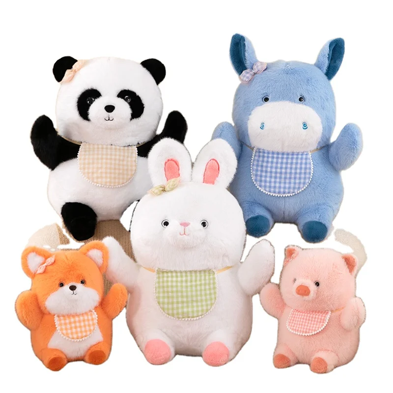 Wholesale customized 35cm plush animal toys Embrace animals Fill plush toys Panda, rabbit, fox, cow, pig Gifts for children
