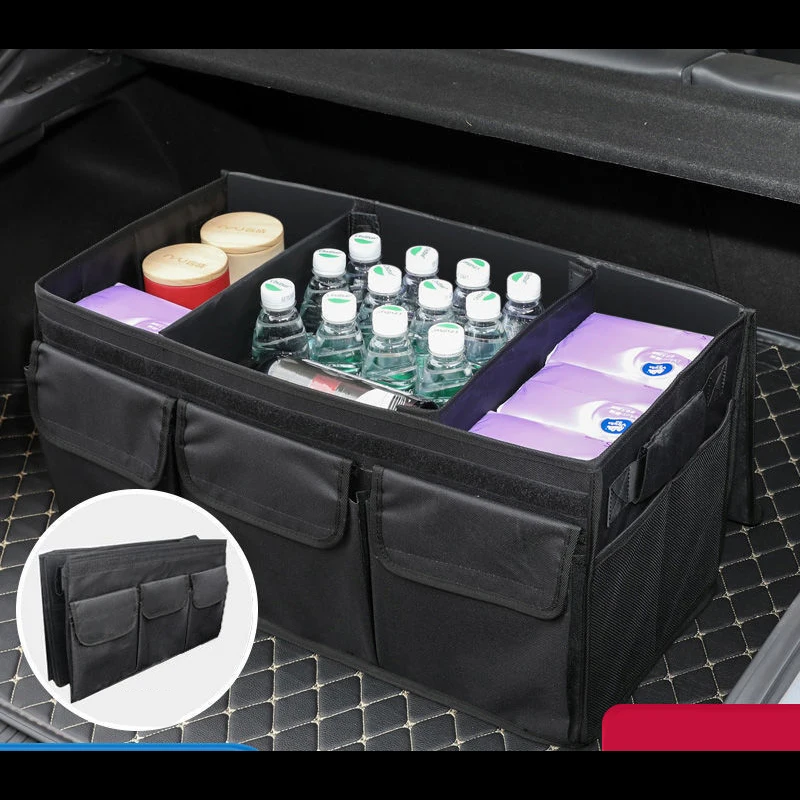 Oxford Foldable Car Trunk Organizer Accessories Auto Boot Organiser Universal Storage Box with cooler bag