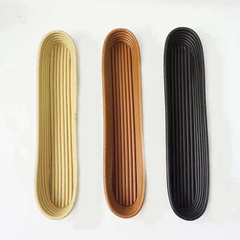 Handmade Plastic Rattan Artisan Bread Sourdough Banneton Proofing Basket set Durable baking & pastry tools