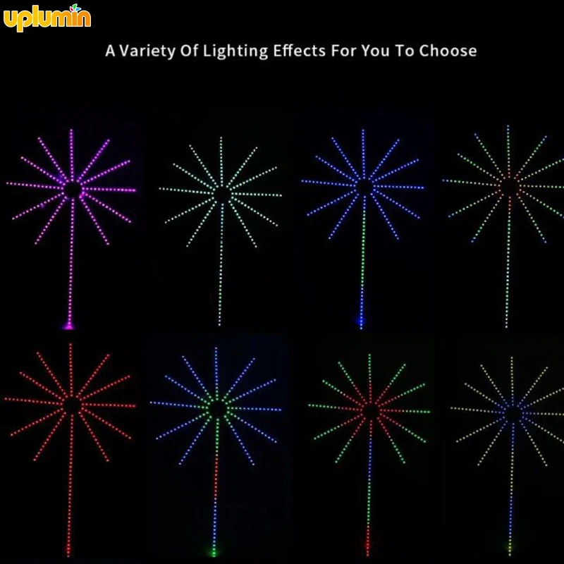 Outdoor Waterproof LED Firework Light Garden Decorations for Yard with Festive Atmosphere Effect