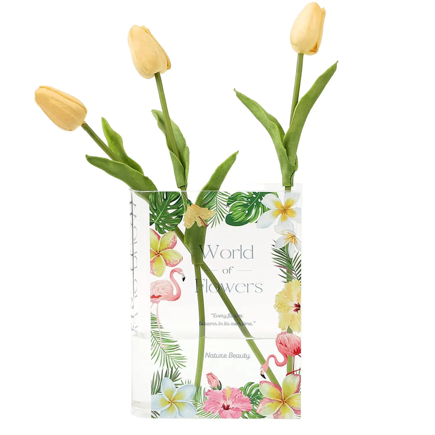 Factory Wholesale Custom Hot Sale Modern Culture Art Transparent Vase For Living Room Bedroom Acrylic Book Vase