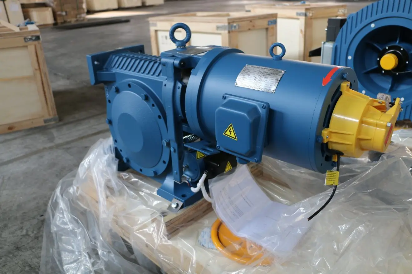 Sigma Manufacture Control System Accessory Geared Elevator Motor Traction Machine