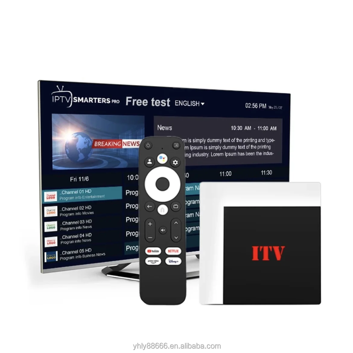 Odenfull Smart TV Box Best Latin Smarters Pro Quad Core Processor Supports 3 Screens 4K Free Trial Resellers IPTV Included