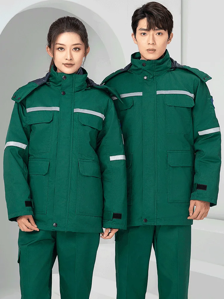 Winter Flame Retardant Cotton Labor Protection Safety Clothing  Construction Clothes Workwear Jacket Uniform