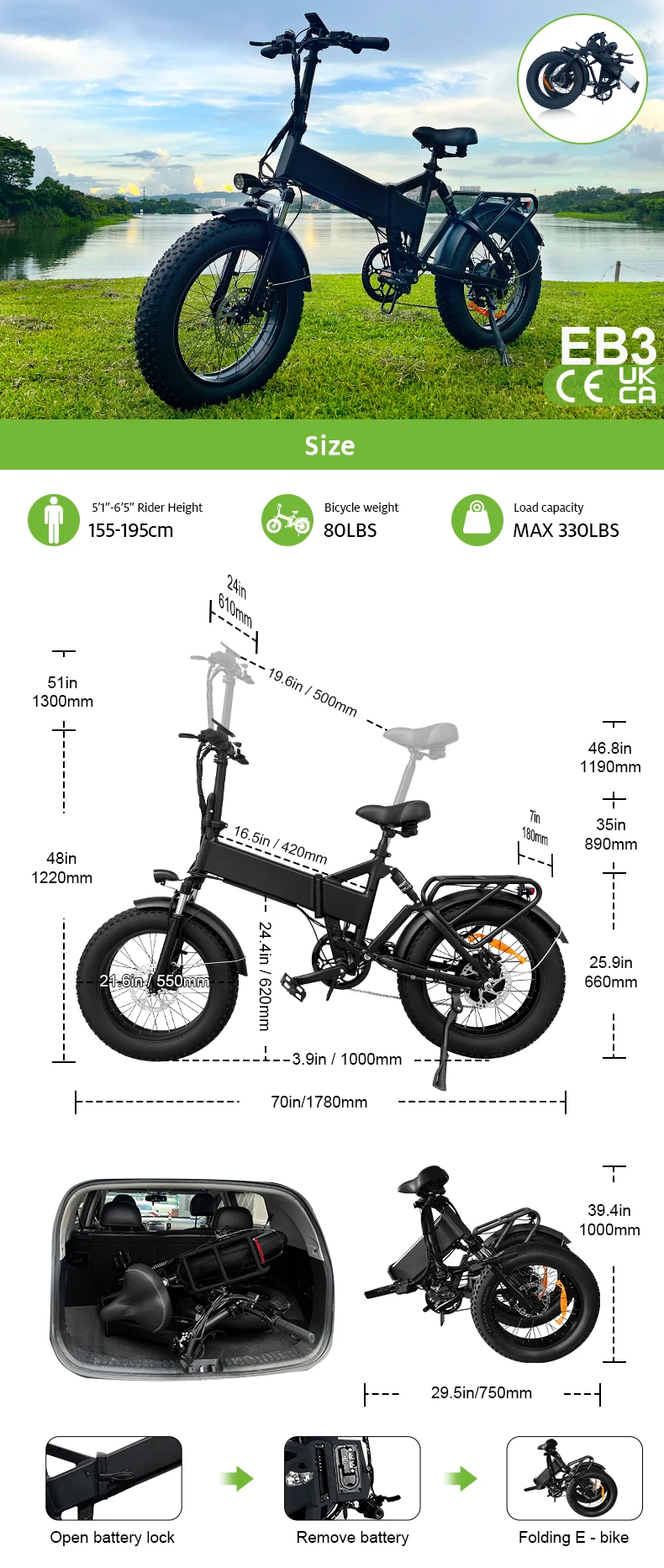 hot selling electric city bicycle fold assist fat tire suspension electric bike all terrain riding 750w electric bike