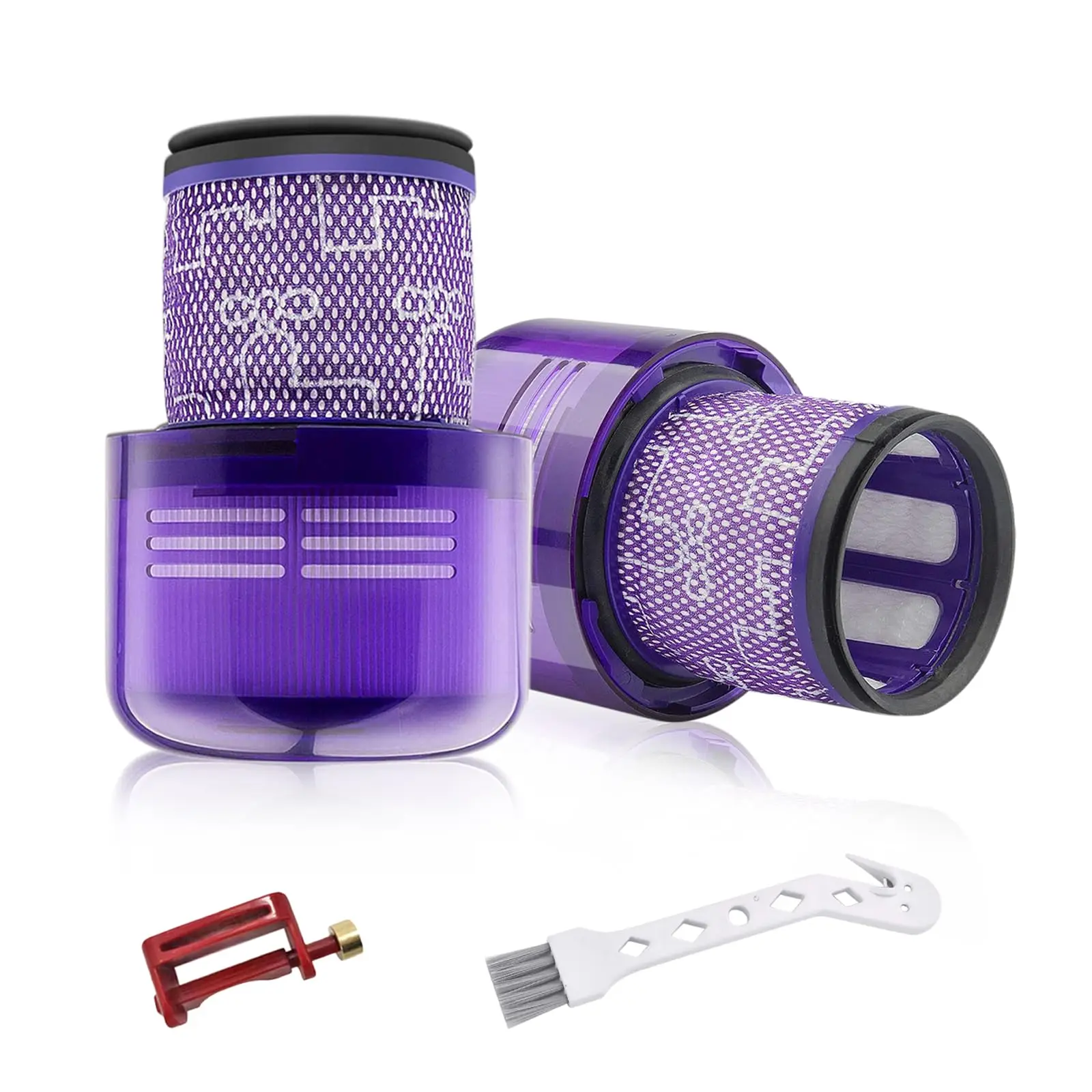 2 Pack V11 V15 Filter Replacement for V11 Absolute Animal Torque Drive Detect Extra Pro Plus Washable With Tigger Lock and Brush