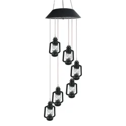 solar power  kerosene lamp shape Wind chimes string LED lights Theme Party Supplies Colorful Novelty Led Lights