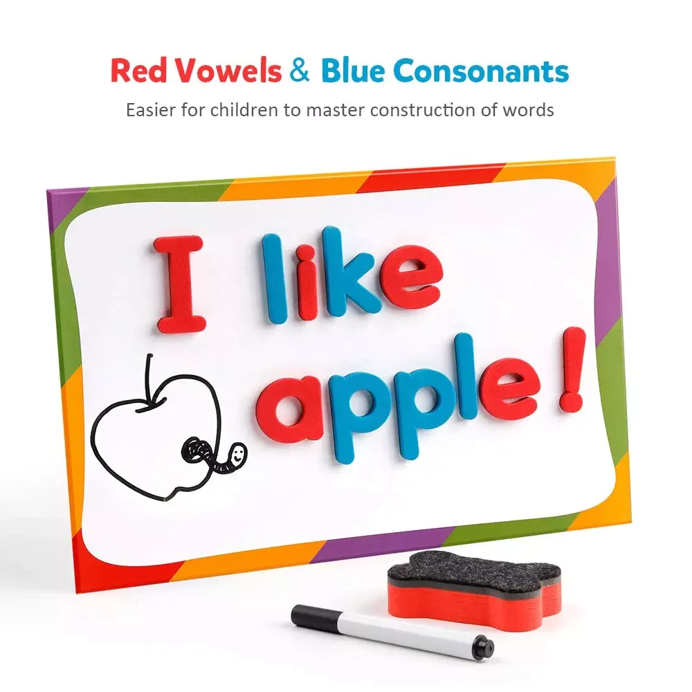 Обучающие игрушки Алфавит низкорамный и верхний пенопластовый магнит игрушка с мольбертом белая доска