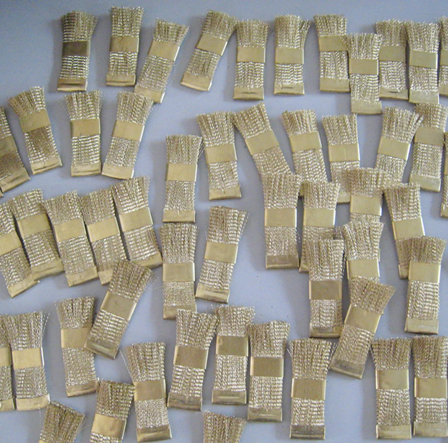 Nail Art Sanding Ring Copper Wire Brush Polishing Head Crevice Cleaning Flat Brass Wire Brush Nail Drill Bit Dust Cleaning Brush