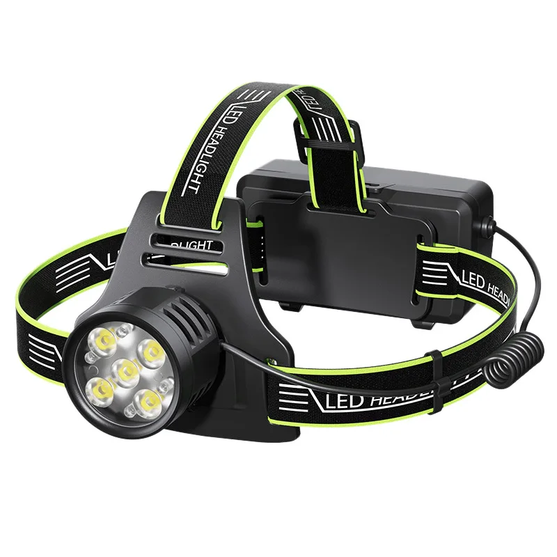 Cross-border led headlight strong charging usb outdoor night fishing long shot flashlight high light headwear mine lamp