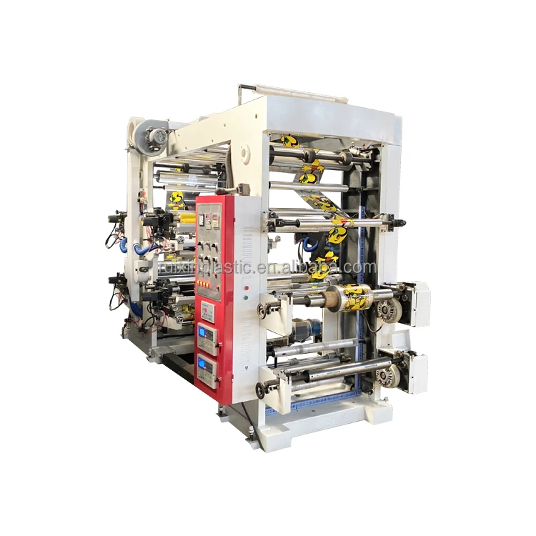 factory price 4 color nylon plastic carry bag flexo printing machine