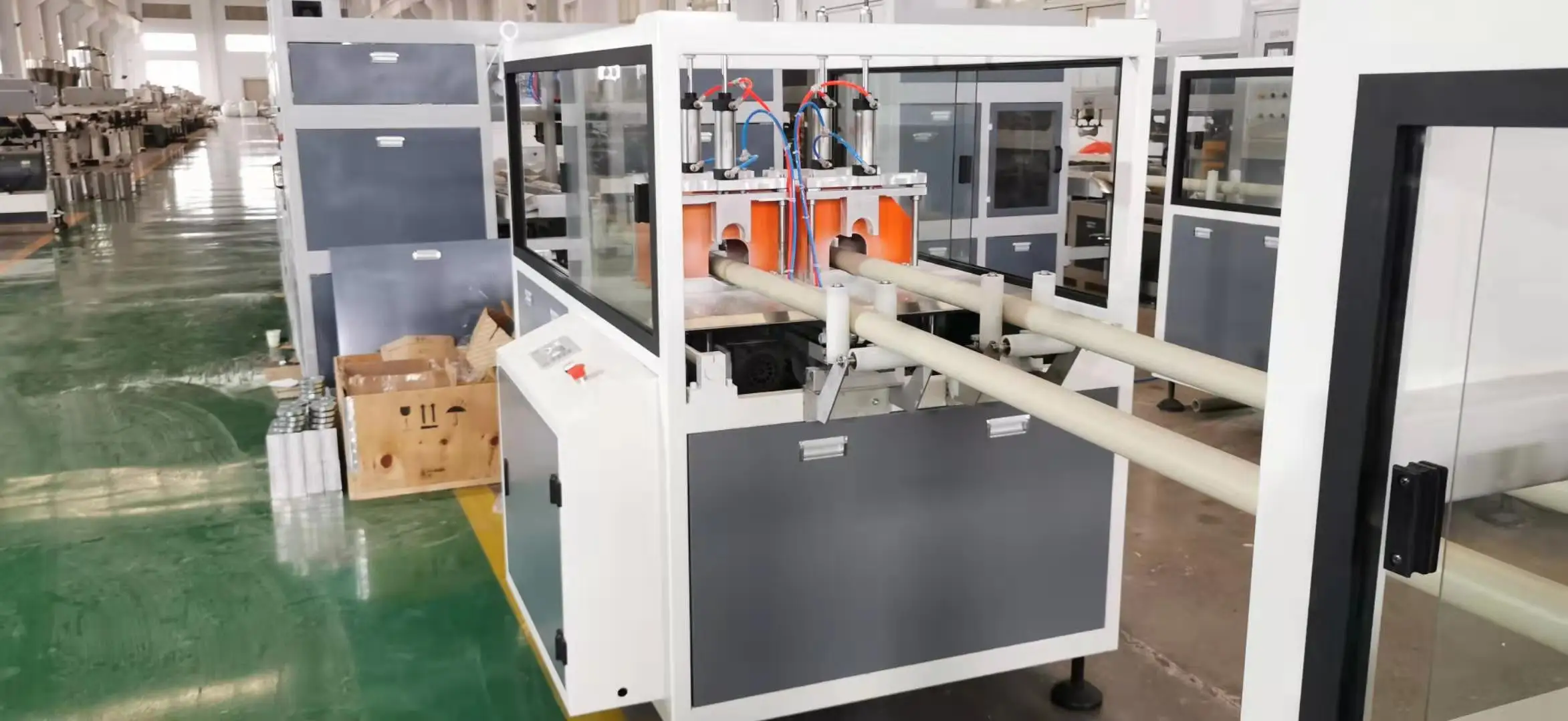 PVC hard permeable pipe/plastic square mesh plastic tube  extruder making machine