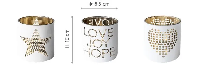 fragrance glass candle holder love Scented soy wax mercury glass votive for home decor