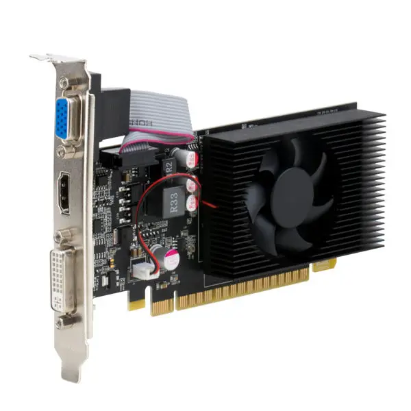 Used GT730 DDR3 2GB Graphics Card Condition Fan Cooler PCI Express Interface 256-Bit Memory Laptop Desktop Workstation