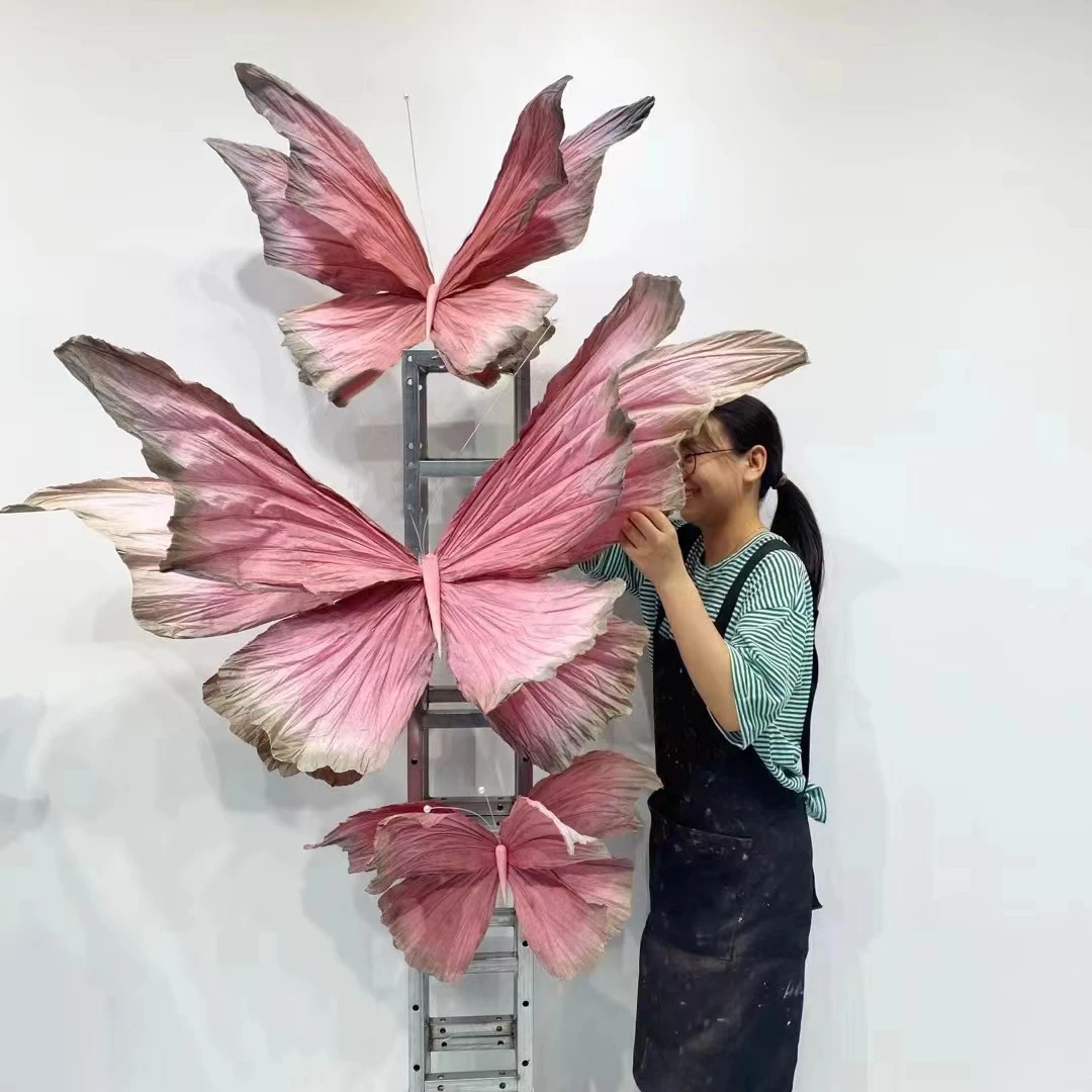 J-351 New design giant paper butterfly arch for Wedding Background Decoration event party window visual merchandising decor