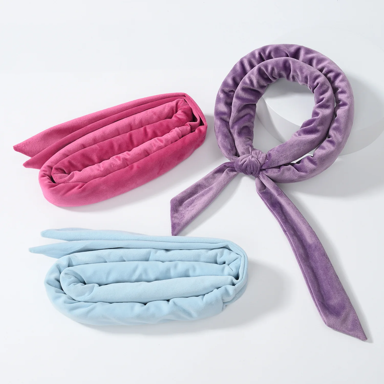 Amazon New Upgrade model Fashion Accessories Soft Flannel Sleeping Hair Band Hair Curler Heatless Curling Rod