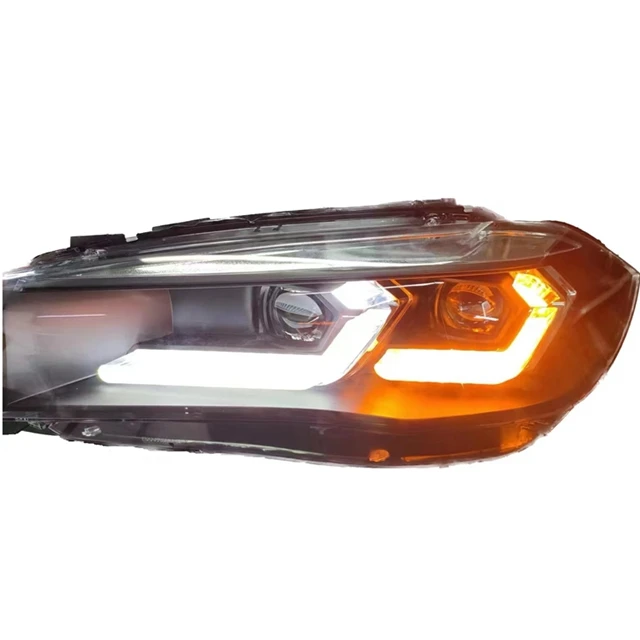 BiLED projector lens headlights for BMW X5 F15 with halogens