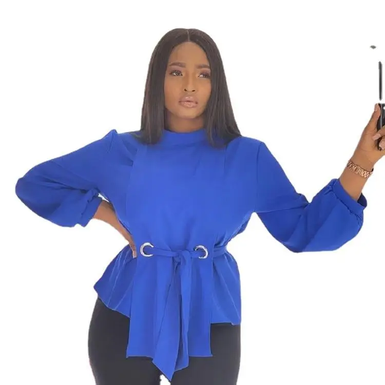 YP Fall New Arrivals Women Clothes Fashion OL Tops Solid Color Lace Slim Large Size Lady Tops Blouse