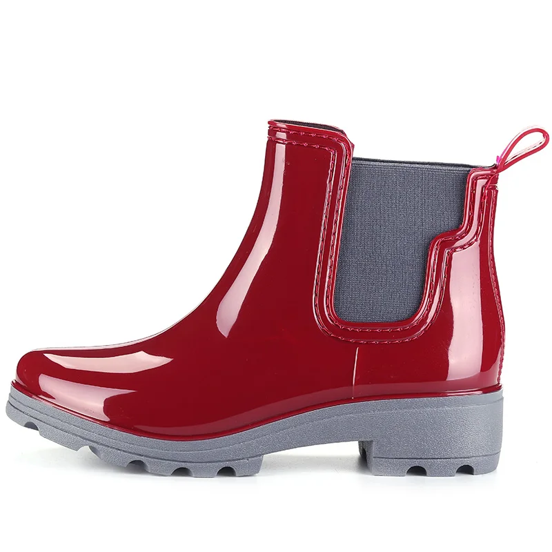 Black Boots For Women Ankle Booties Stretch Knit Patchwork Fashion Chelsea Design