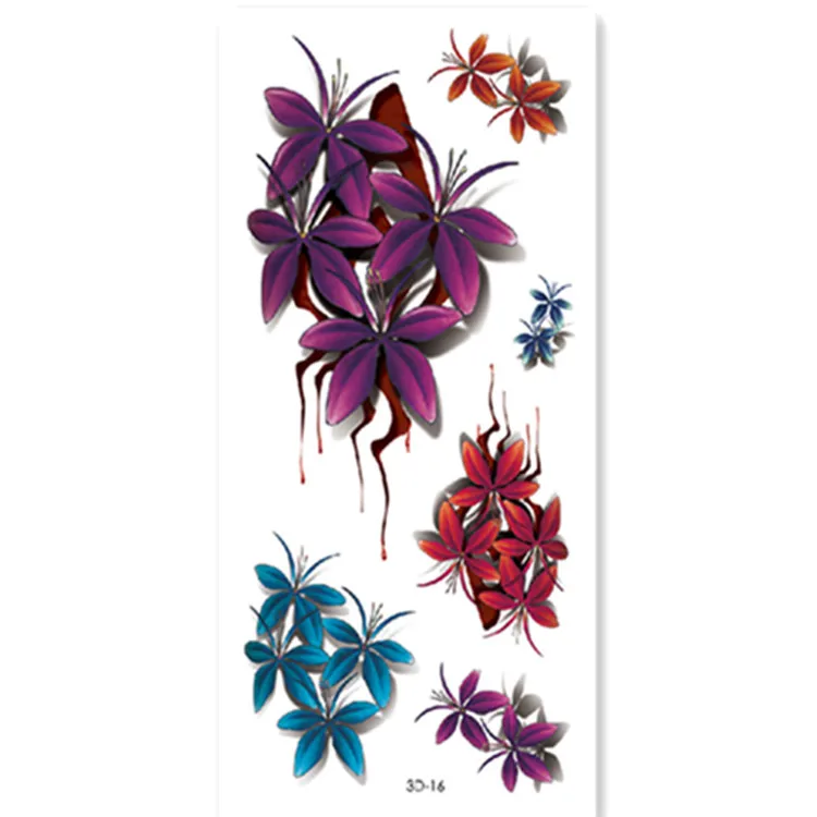 Factory Temporary Tattoo Sticker Removable Waterproof Body Art Magic Tattoo Paper Henna Tattoo PARTY EVENT COSPLAY