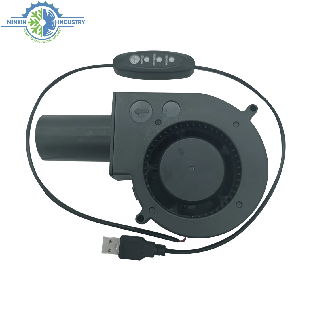 5V Variable Speed Blower Fan Adjustable Solar Blower Turbo Fan with Speed Controller set for BBQ Stove