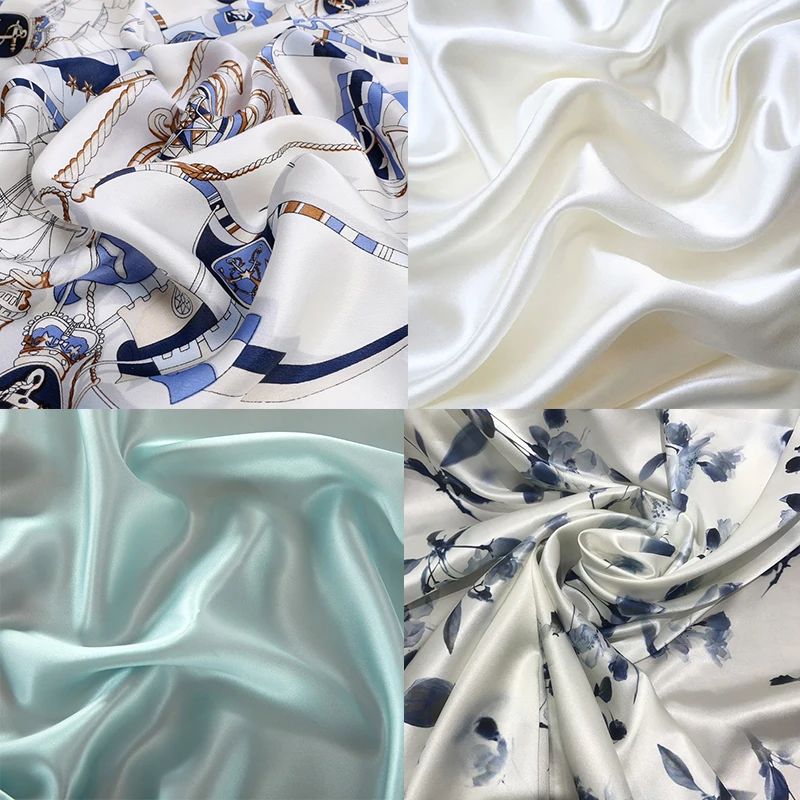 China Factory Supplier OEM Silk Custom Color or Printed Fabric 100% Mulberry Silk Satin Fabric in Stock