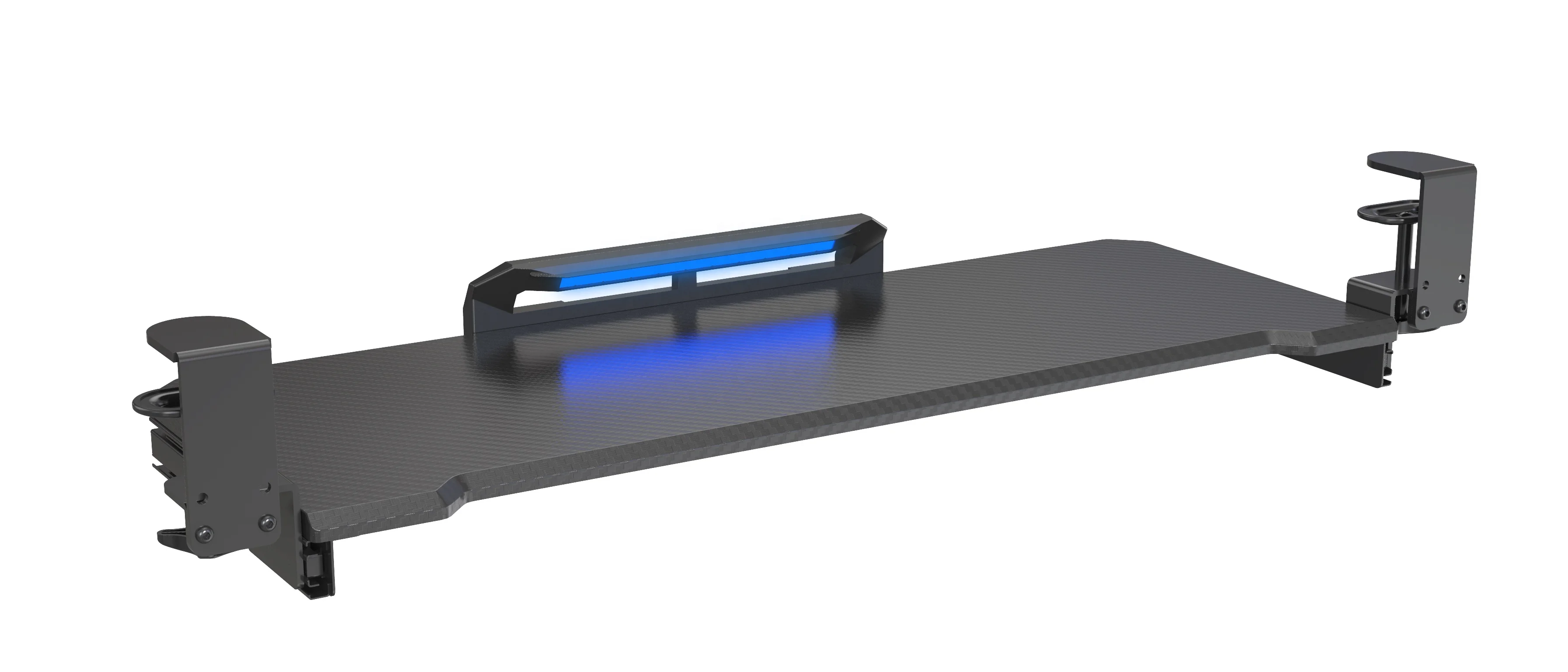 V-mounts Modern Home Office Furniture Manual Stretch Keyboard Tray with RGB Light Iron and Steel for School and Bedroom Use