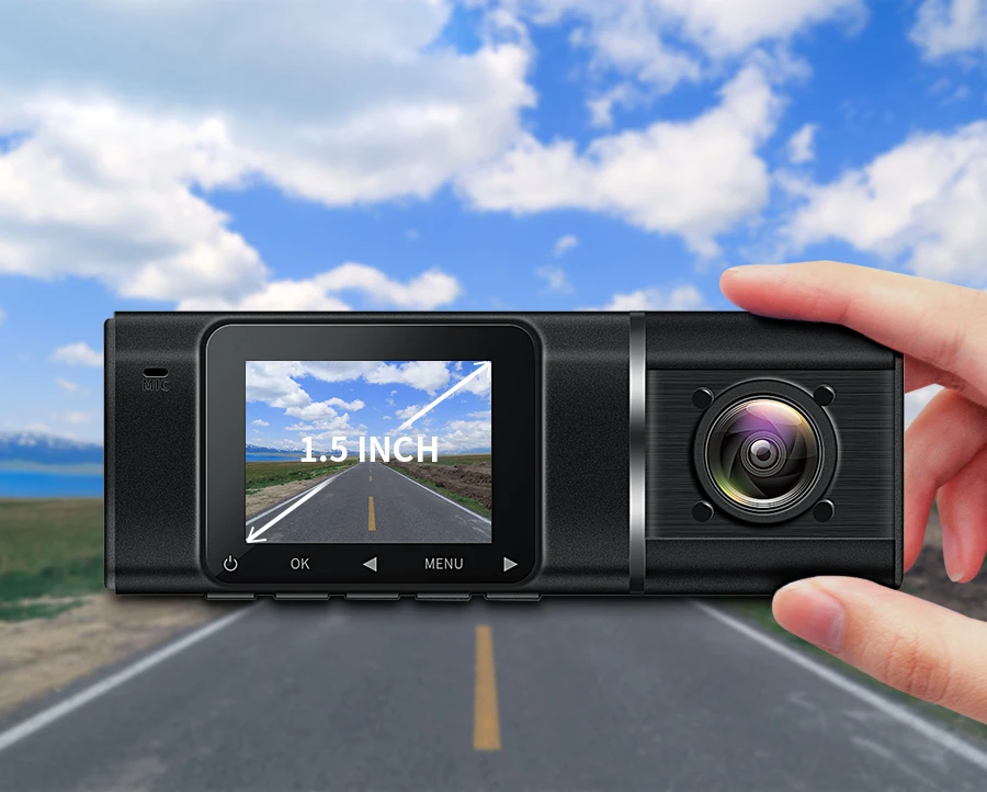 1080P Dual Camera car dvr J02 Black box 2 channel front and inside hidden dashcam dash camera for car