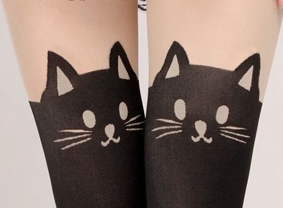 High Quality Beautiful Cartoon Fashion Style Japanese Style Cat Stockings Tights Women Pantyhose