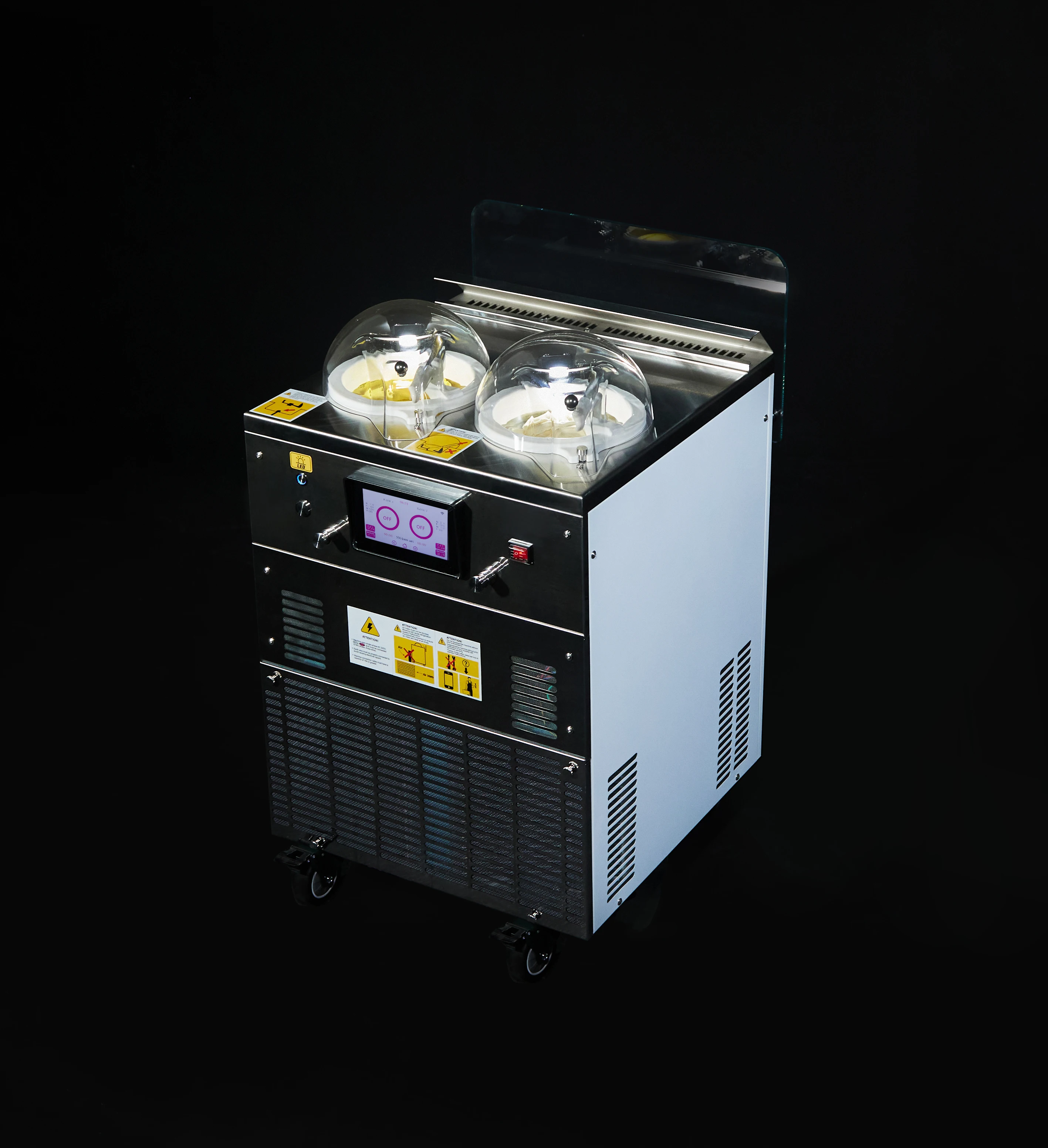 2 tubs commercial hard ice cream gelato machine Good quality low price NSF CE certificated limited budget but quality standards.