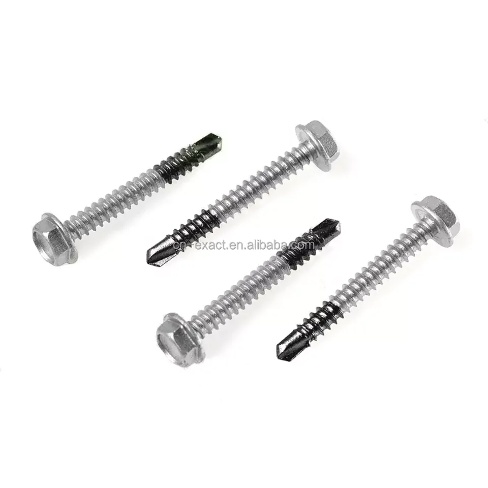 Factory fastener Taiwan quality Hexagon Flange Stainless Steel Bi-Metal Self Drilling screws BiMetal Screw