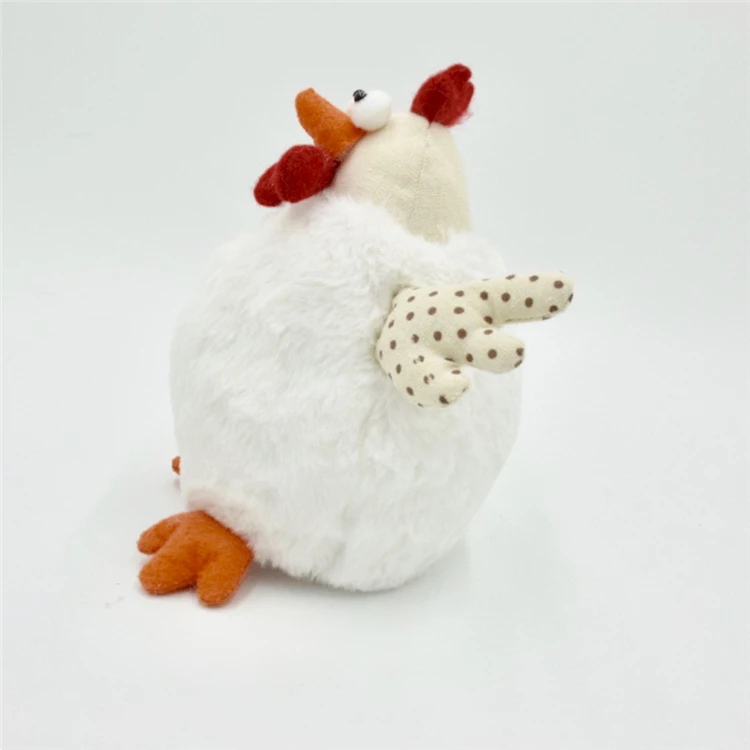 Handmade Cute Rooster Plush Decorations White Chicken Cock Chanticleer Stuffed Home Farmhouse Ornaments Supplies