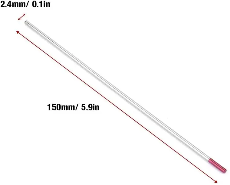 WES Purple Tungsten Electrodes Composite Tungsten TIG Welding Accessories 2.4mm*150mm