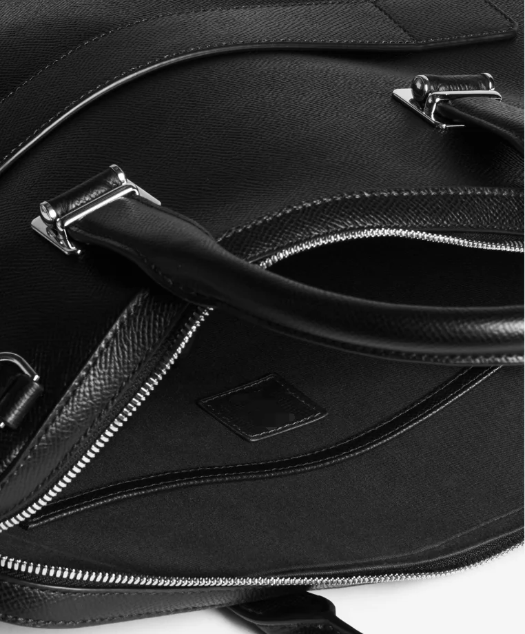 OEM Genuine Leather Ziparound Slim Document Case Lawyer Laptop Briefcase Messenger Bag for School Work Travel