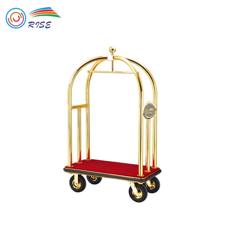 
Hotel Stainless Steel Birdcage Luggage Trolley Cart For Sale 