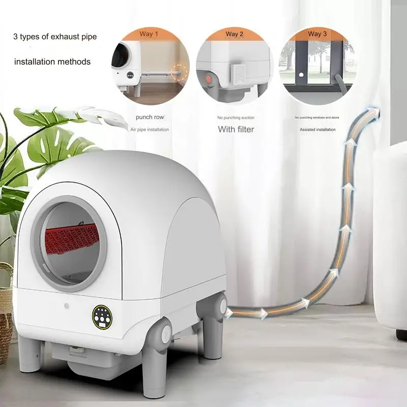 2024 Newest cat automatic litter box smart cat litter tray Camera Monitoring Large Self-Cleaning Electric cat litter box